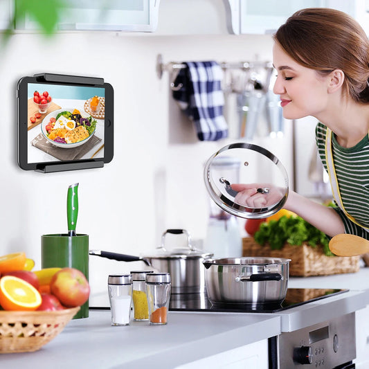 Universal Wall Mounted Tablet Stand Holder Wall Mount Bracket Stabilizer Kitchen Tablet Holder For All Tablet Phones Accessories