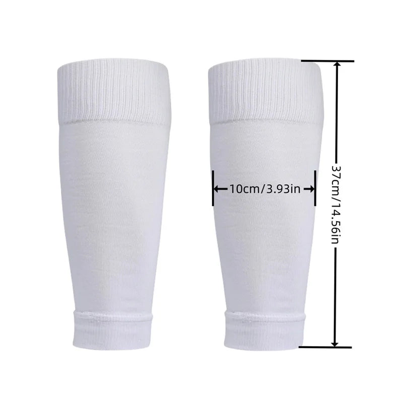 2 Pairs Anti-Slip Breathable Fitness Football Socks and Sports Leg Sleeves Set Men Women Soccer Tennis Basketball Sports Socks