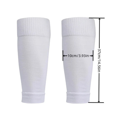 2 Pairs Anti-Slip Breathable Fitness Football Socks and Sports Leg Sleeves Set Men Women Soccer Tennis Basketball Sports Socks