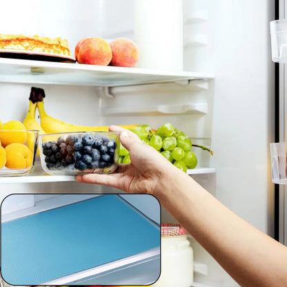 Reusable Fridge Liner Non-slip Refrigerator Shelf Liners Reusable Mats for Kitchen Cabinets Glass Shelves for Kitchen