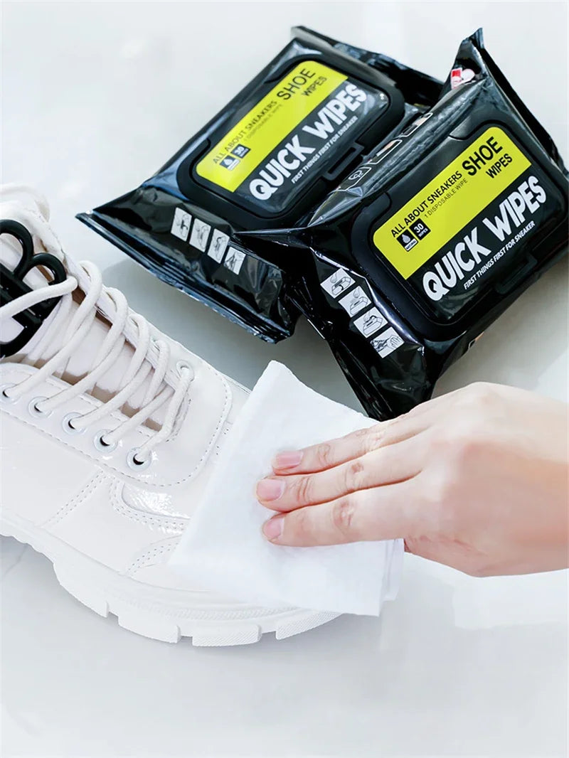 12Pcs/30Pcs Disposable Shoes Clean Wipes Portable White Shoes Cleaning Care Wipes Sneakers Cleaning Quick Wet Wipe VIE LENTE