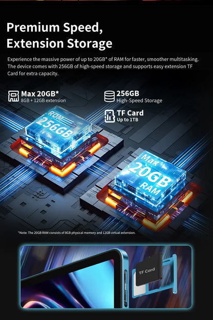 Teclast T70 Tablet MTK G99 Octa-Core 14inch FHD IPS Display 8GB RAM 256GB ROM Android 14 WIFI5G 10000mAh 13MP+8MP 4G Dual SIM