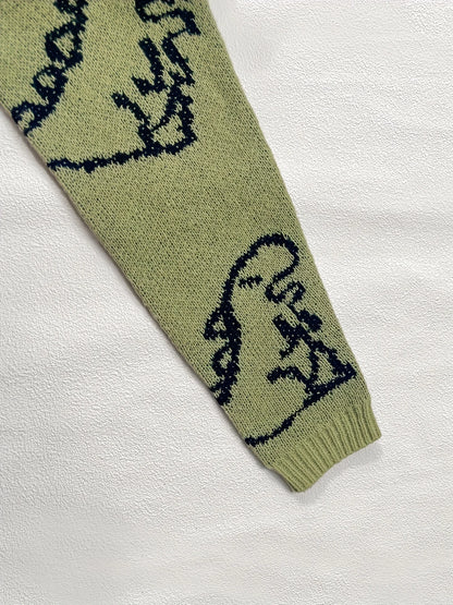 Women's Oversized Dinosaur Pattern Sweater - Cozy Long Sleeve Pullover for Casual Wear