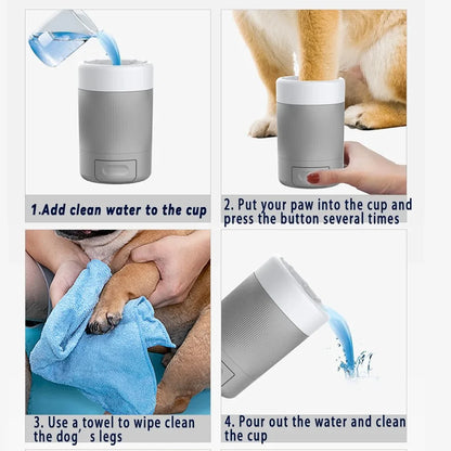Dog Paw Cleaner Cup For Dog Out Cleaning Grooming Pet Foot Washing Cup For Small Medium Dogs/Cats Pet Foot Cleaner Automatic