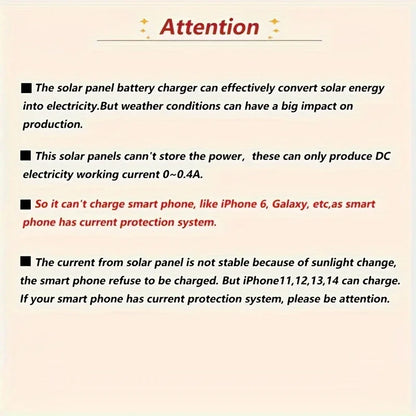 2W Portable Solar USB Charger With 0-0.4A Output For Outdoor Travel Power Banks Phones Flashlights Compact Photovoltaic Panel