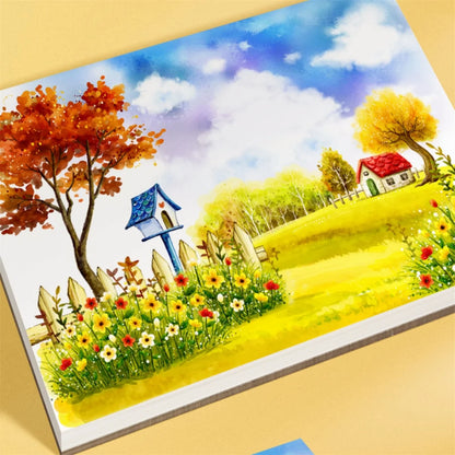 A4 30 Pages Paper Watercolor Book Hand-painted painting Book Fine Lines Water-Solube Color Art Supplies