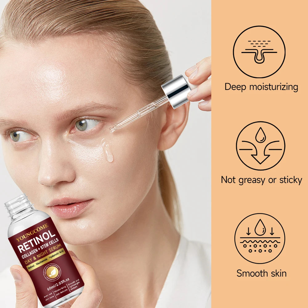 Retinol Day & Night Serum Face Serum Liquid Serum For Face Hyaluronic Acid Moisturizing Nourishing Skin Care Product  Korea 2025