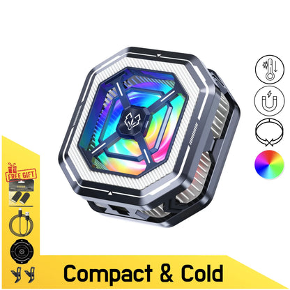 Semiconductor Phone Cooler with Freezing Capability, Magnetic & Clip-on Cooling Fan, For iPhone & Android Phones