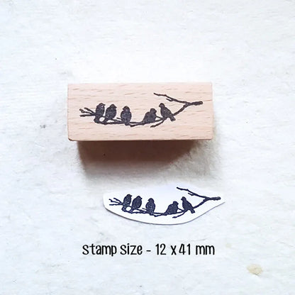 Stamp Scrapbooking Supplies Flower Petal Birds Stationary Kawaii Wooden Stamps