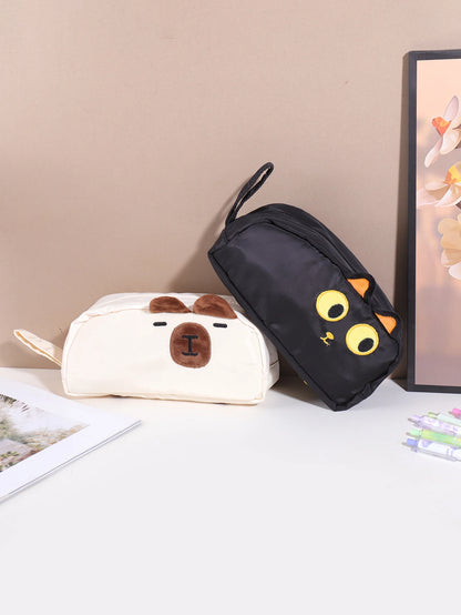 1 pc pencil case in the shape of a cute animal, cartoon-style, stylish and portable school supplies, back-to-school essentials