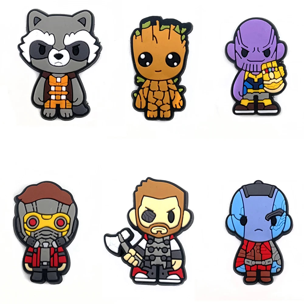 28styles Movies Super Hero Shoe Charms for Clogs Sandals Decorations shoes Accessories PVC Charms Cartoon Kids Gifts