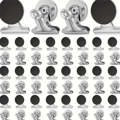 Fridge Refrigerator Magnets, Strong Magnetic Clips for Whiteboard, Office, Locker, Photo Displays, Heavy Duty Magnetic Clips
