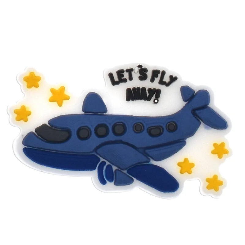 Airplane Shoe Charms for Crocs Accessories Charms Clogs Bubble Slides Shoe DIY Decoration Kids Party Gifts