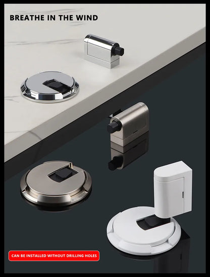 No-punch Door Suction Windproof Ground Suction Anti-collision Door Stopper Household Door Stopper Door-impact Fixed Door Stopper