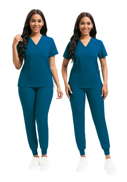Medical Scrubs Bulk Order - Anti-Microbial Jogger Sets for Surgery/Dental/Vet/SPA/Pharmacy Multi-Pocket Workwear with Pen Slot