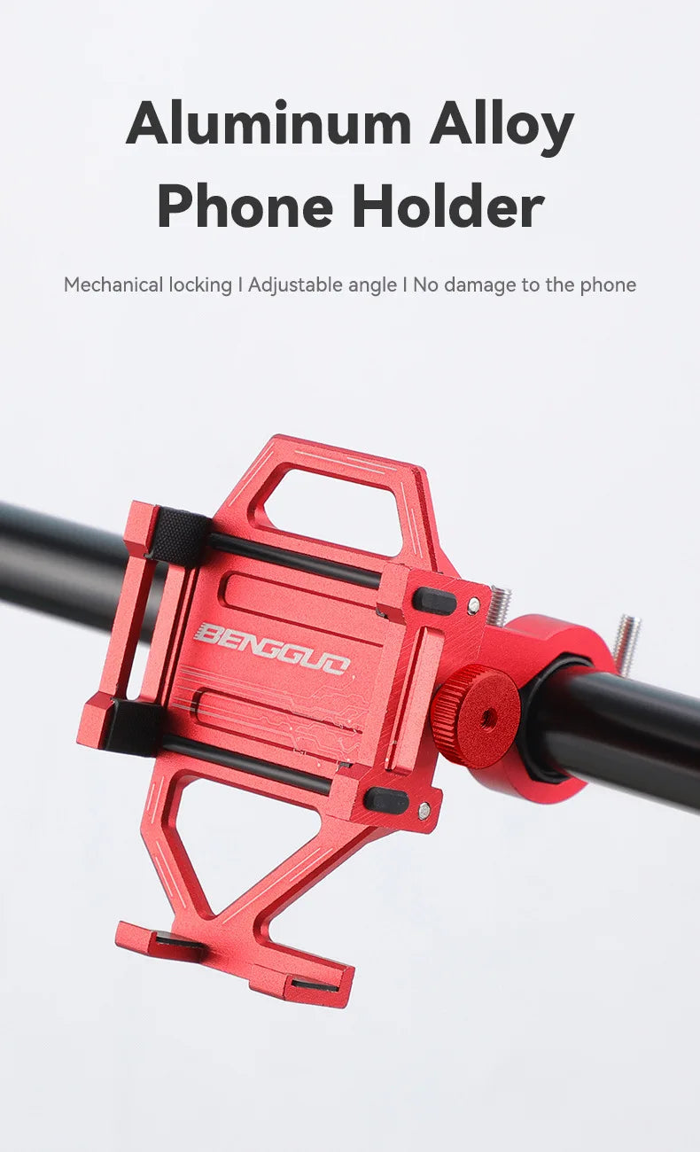 Bicycle Phone Holder Upright Aluminum Alloy Phone Holder Mountain Bike Phone Navigation Holder Phone Holder