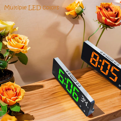 Digital Alarm Clock Travel Clock with Temperature Table Clock Large Display for Bedroom Office Kitchen Home Decoration