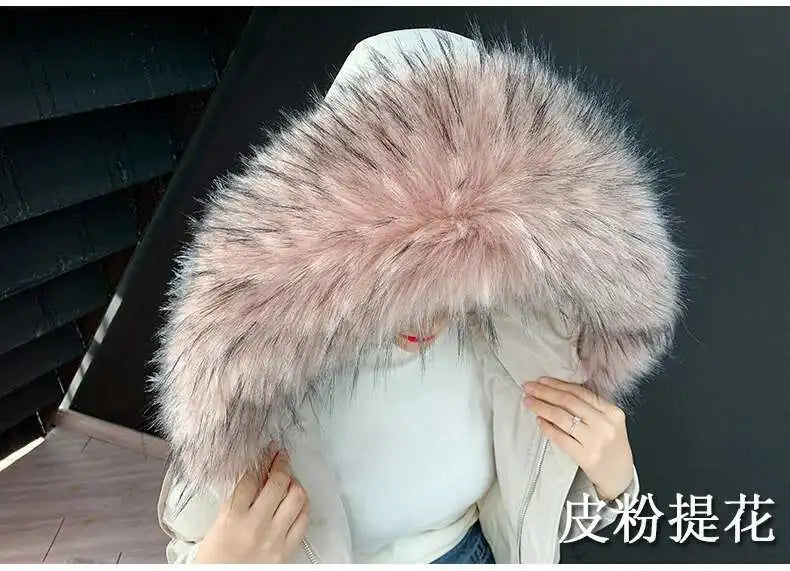 Detachable Faux Fur Collar Extra Large Warm Fake Fur Scarf Wrap Evening Cape For Winter Womens Coat Faux Fur Hood Ttrim Collar