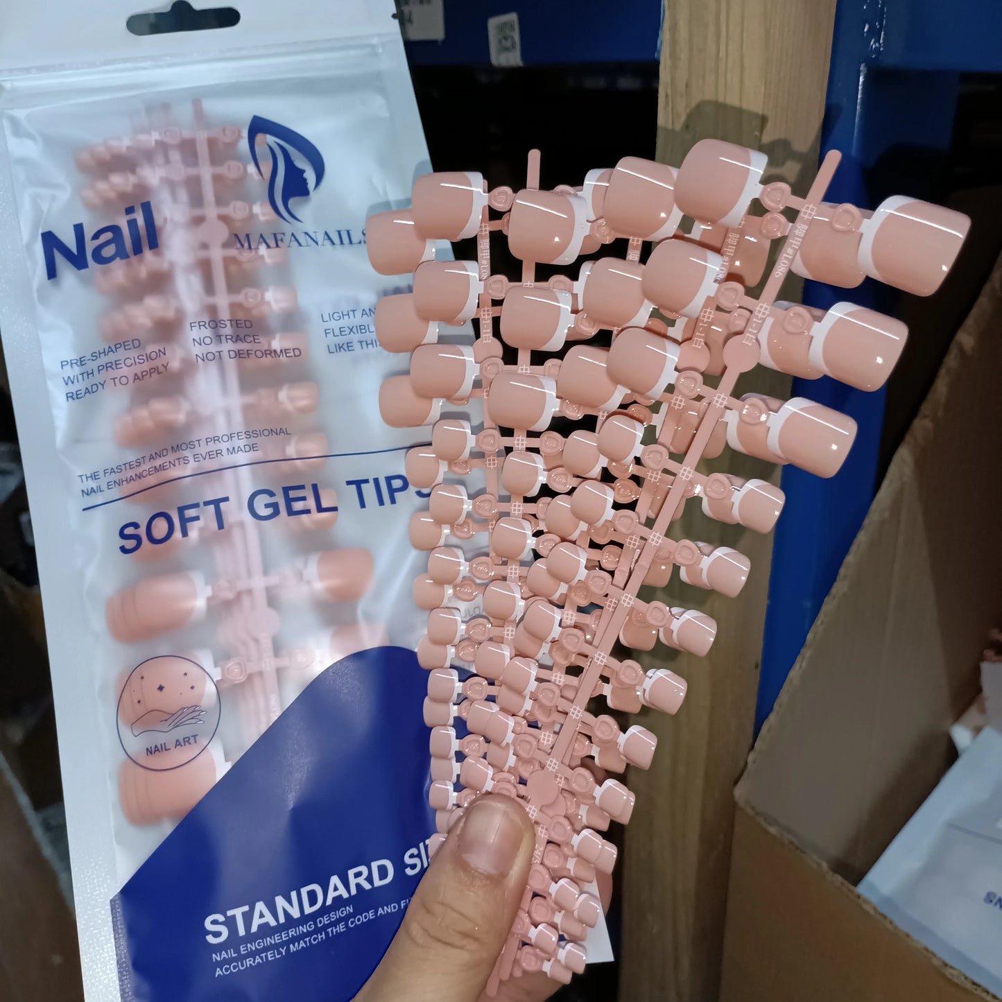 120pcs Square ToeNail Tips - Short French Tip Press On Toenails Pink Soft Gel Toe Nail Tips Full Cover Fake Toe Nail Extensions