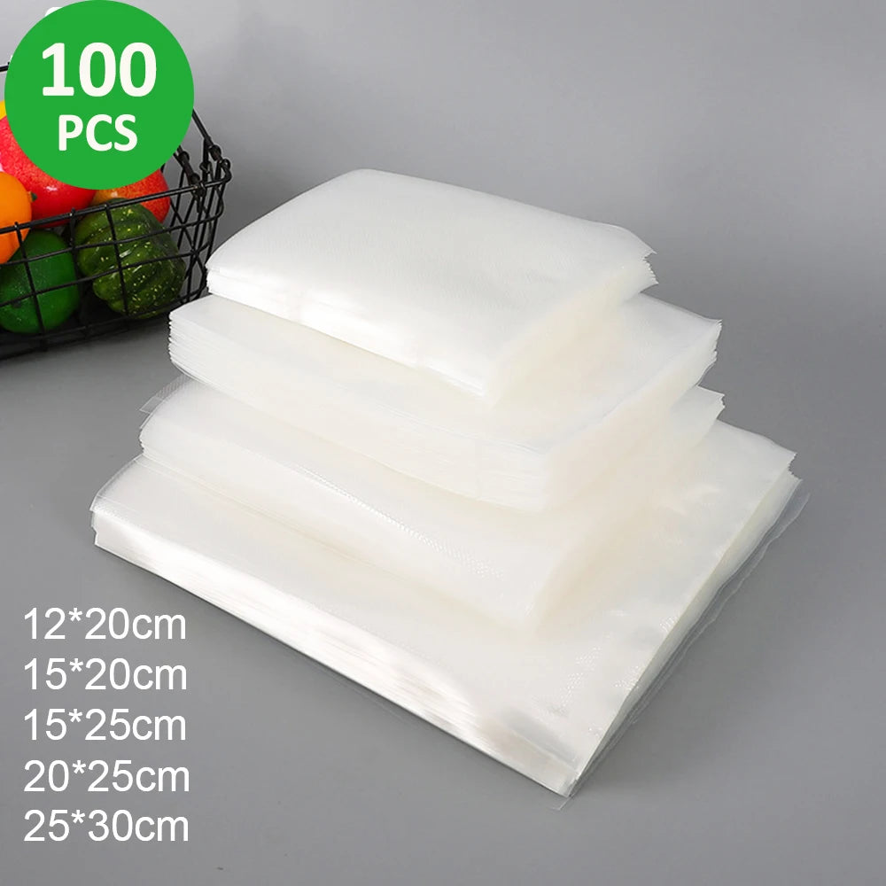 Vacuum Packaging Bags For Food 100PCS Food Storage Bags 5 Size Food Vacuum Packed Bags Keep Food Fresh Vacuum Packaging Bags