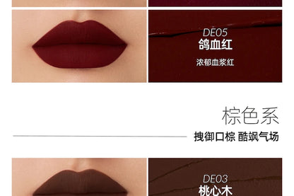 Kaleidos Lipstick Lip Cream Matte Velvet Nude Colours Lip Mud Waterproof Lip Gloss Long Lasting Lip Stain