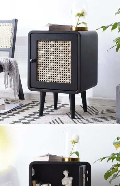 Bedroom Rattan Nightstands Modern Storage Box Organizers Small Space Nightstands Rustic Center Moveis Para Casa Room Decoration