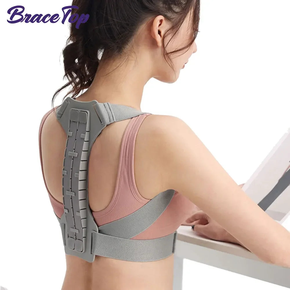 Posture Corrector Easy Wearing Concealed Back Brace with Adjustable Belt, Breathable Back Straightener for Improving Hunchback
