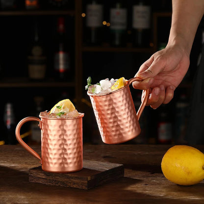 450ml 16.0oz 100% Copper Moscow Mule Mug Durable Coppery Beer Mugs Coffee Mug Milk Cup Pure Copper Cup Drinkware