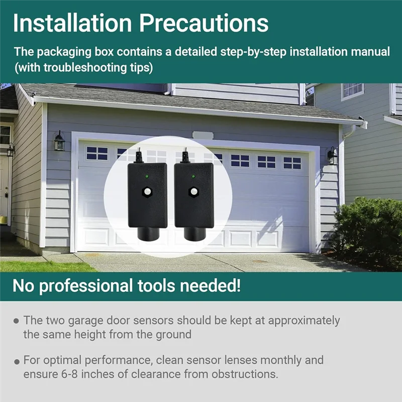 A02F-41A4373A Garage Door Safety Sensor For Liftmaster & Chamberlain Openers Sensor And Bracket