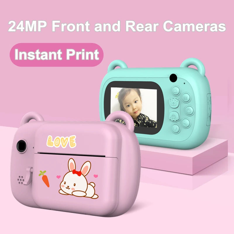 Digital Children Camera Dual Camera Instant Printing Camera Kids Wireless Digital Camera Inkless Instant Photo Printing Camera