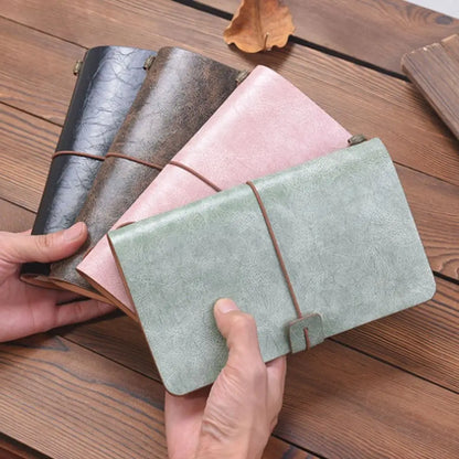 Business Portable Leather Notebook Stationery Hand Ledger Diary Book Exquisite Hardcover Notepad Office