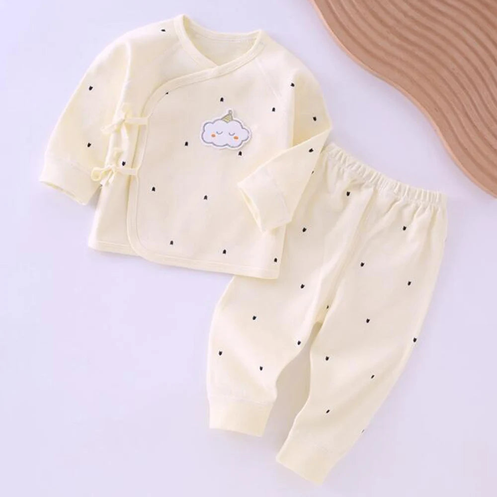 Baby Boy Outfits Spring Autumn Long Sleeve Tops + Pants Two Pieces Newborn Clothes Hospital 0-6 Months Girl Sets