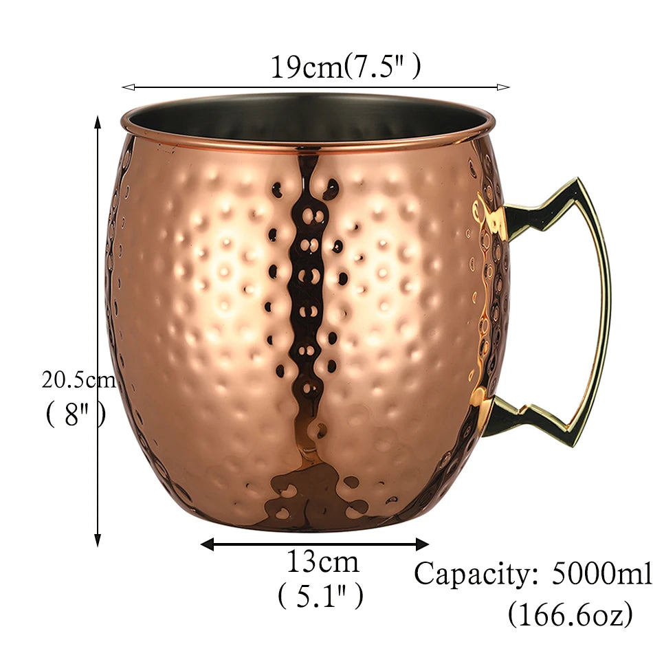 Giant Hammered Moscow Mule Mug, Mega Mug, Ice Bucket Mug, 5L