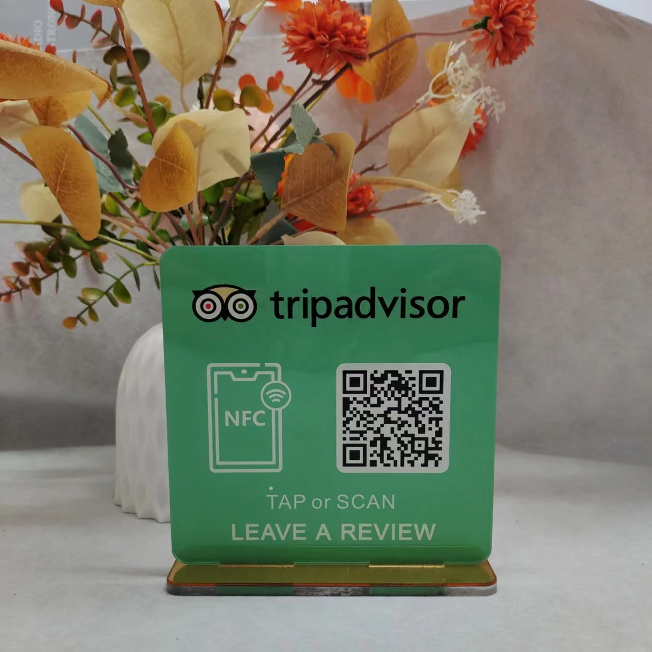 Review Us on Google Custom Google Review Sign With NFC Beauty Salon Business Decor Acrylic Google Review QR Code Sign