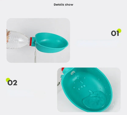 Dog Drink Water Portable Travel Pet Drinker Leak Proof Dog Bowl Food Cat Fountain Outdoor Walking Drinking Bottle Dogs Feeder