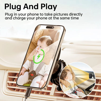 Baby Car Monitor 1080P Monitor Camera for Baby Rear Facing Seat Mirror Display 125° Wide View Night Vision Car Mirror Camera