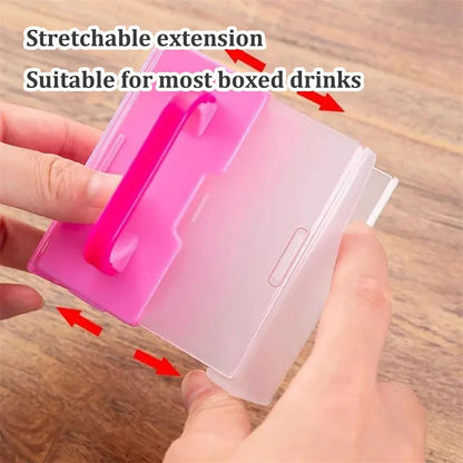 Infant Anti-Spill Cup Holder Bottle Cup Milk Holder Adjustable Safety Plastic Baby Toddler Juice Box Drinking