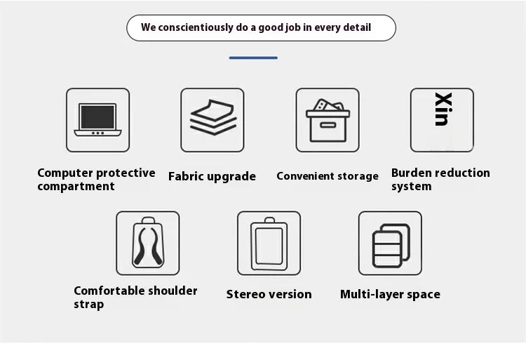 Large capacity backpack, men's backpack, men's leisure travel bag, computer backpack, middle school student, college student