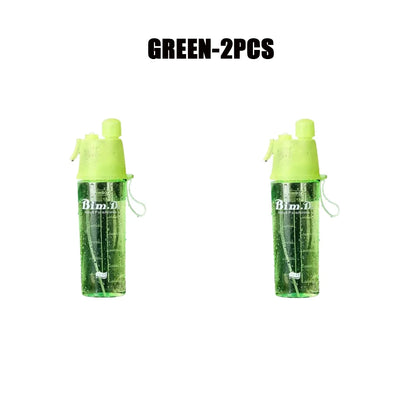 1/2PCS Plastic Spray Cup Summer Outdoor Sports Water Bottle Hydration Cooling Spray Cup Travel Portable Water Cup Gift Cups