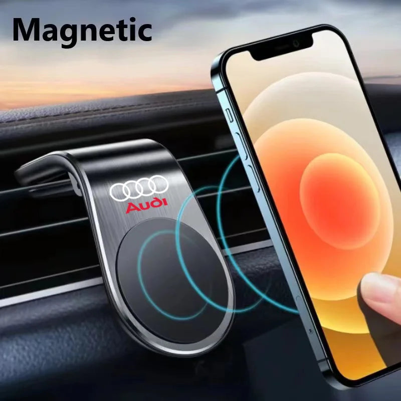 Magnetic Car Phone Holder in Car Phone Stand Clip Mount Car Accessories for Audi SLine RS Logo A3 A4 A5 A6 A7 A8 Q3 Q5 RS3 RS4