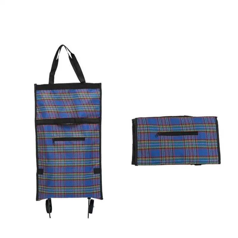 Portable Folding Reusable Shopping Bags Small Pull Cart Buy Shopping On Wheels Bags Buy Fruit Vegetables Bag Food Organizer