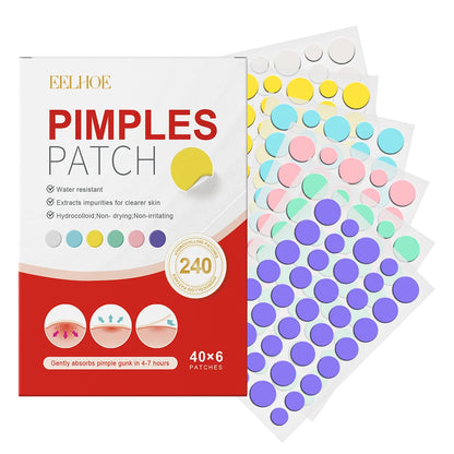 240pcs Pimple Patches Salicylic Acid Tea Tree Hydrocolloid Acne Patches Cute Star Pimple Patches for Healing Zit Patch