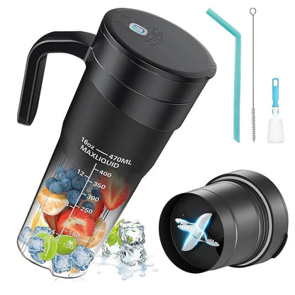 Portable Fruit Juicer 6 sharp Blades Rechargeable Personal Multifunctional Handheld Mini Blender Cup for Shakes and Smoothies