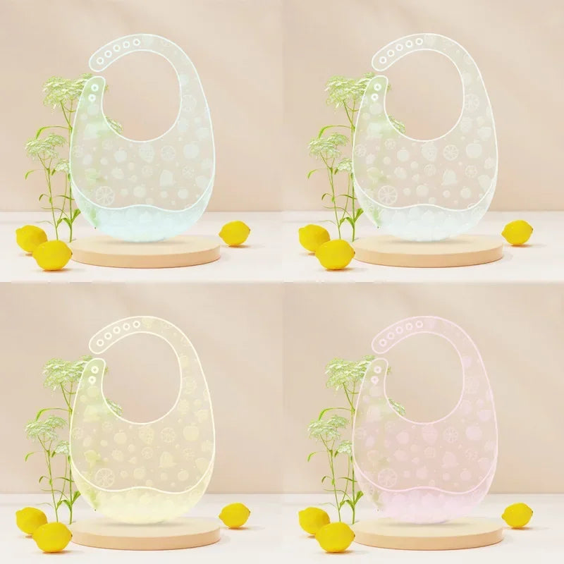 Baby Food-grade Silicone Bib Baby Food Rice Pocket Saliva Pocket Lightweight Waterproof Bib for Children