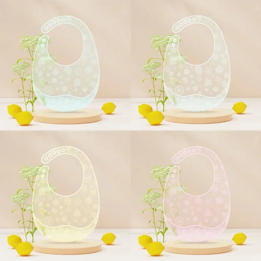 Baby Food-grade Silicone Bib Baby Food Rice Pocket Saliva Pocket Lightweight Waterproof Bib for Children