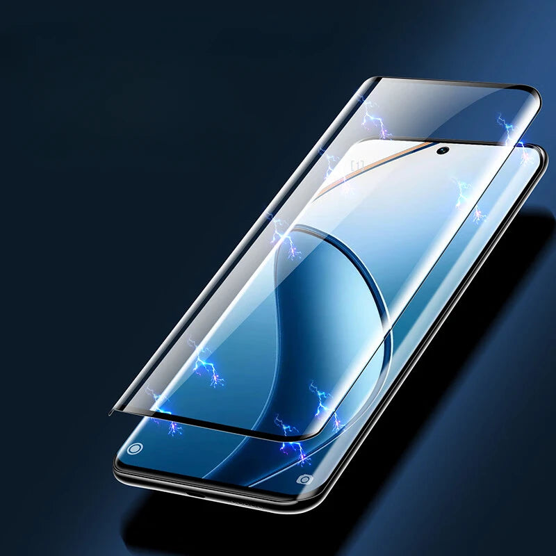3D Curved Tempered Glass for Realme 12 Pro Plus Screen Protector on  Realme12Pro 12Pro+ 12ProPlus Anti Blue Light Glass Film