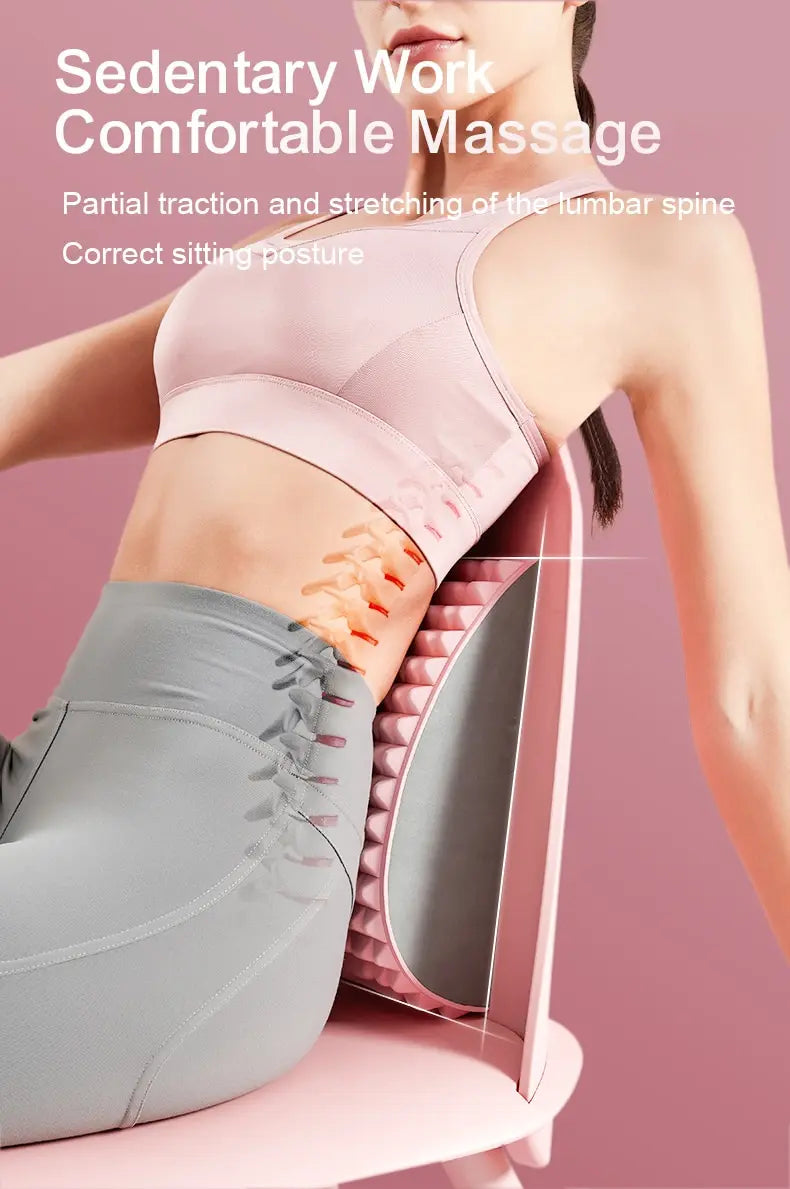 Neck & Back Stretcher Back Neck Cracker for Lower Back Pain Relief Refresh Back Stretcher Waist Relaxation Yoga Stretcher