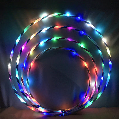 CrossFit Folding Exercise Circle Fitness Equipment LED Colour Fitness Circle Performing Arts Abdominal Weight Loss Light Fitness