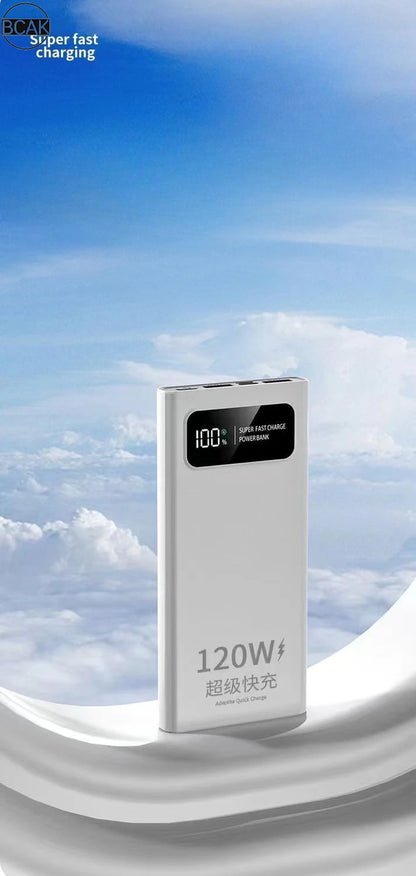 Quality BCAK New 120W Power Bank 20000mAh Super Fast Charging Large Capacity Mobile Power Supply