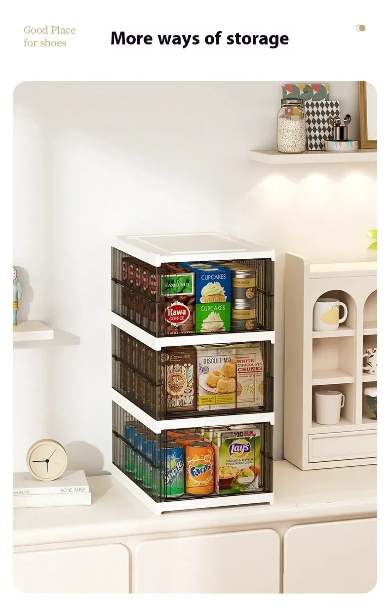 Transparent Shoes Box 6 Layers Shoe Display Case Thickened Foldable Sneaker Shoe Organizers Dustproof High-top Shoe Rack Shelf